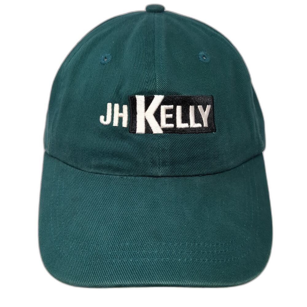JH Kelly Strapback Hat Green One Size Embroidered Clover Fahrenheit